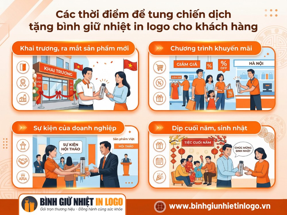 4 thời điểm để tặng bình giữ nhiệt cho khách hàng