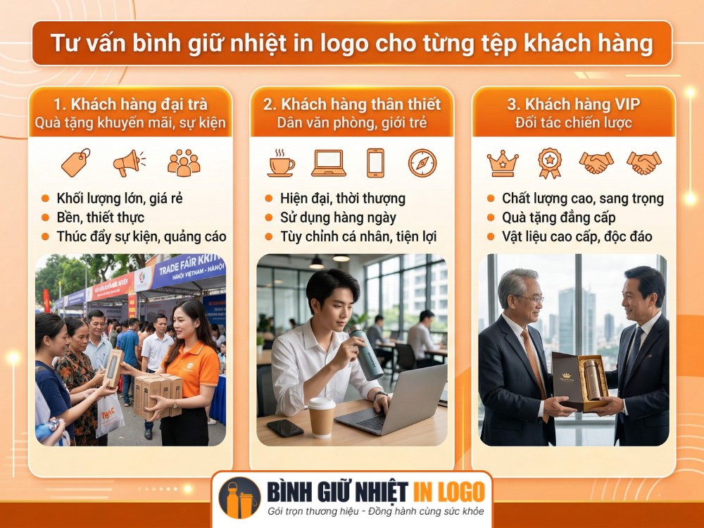 Các nhóm khách hàng tặng bình giữ nhiệt