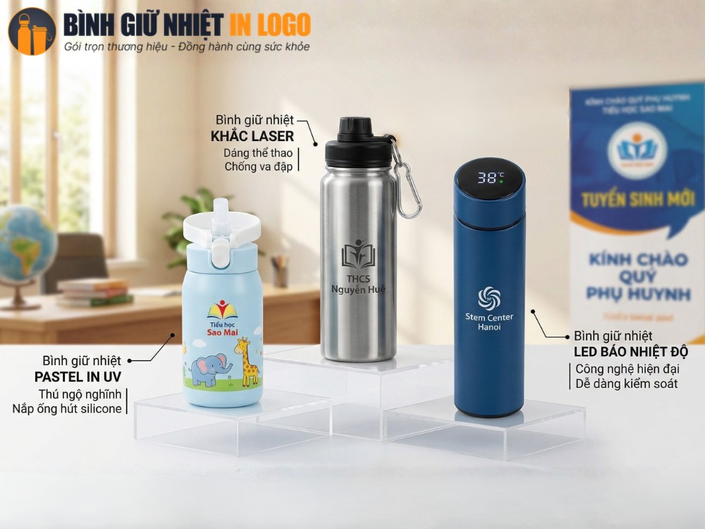 Bình giữ nhiệt tặng trẻ em, học sinh