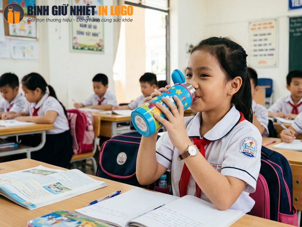 Bình giữ nhiệt tặng trẻ em, học sinh