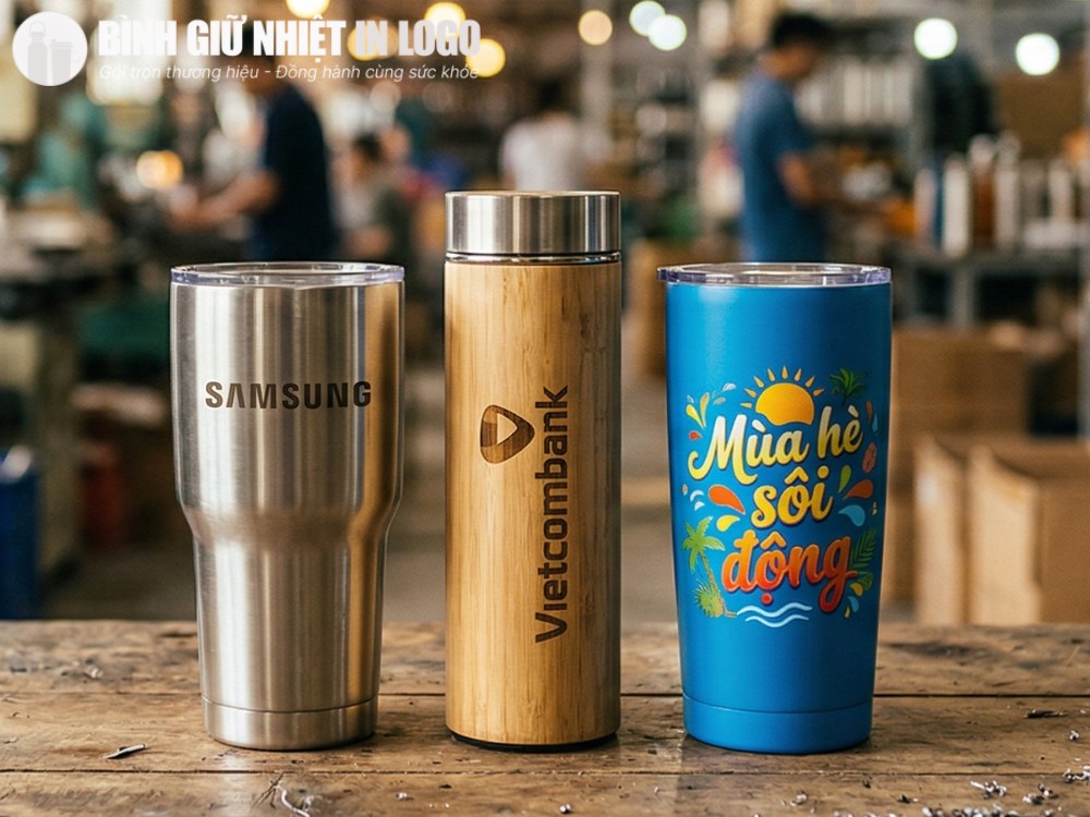 Bình giữ nhiệt đa dạng chất liệu vỏ