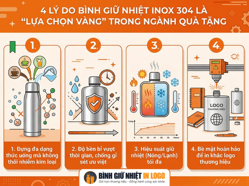 4 lý do nên chọn bình giữ nhiệt inox 304