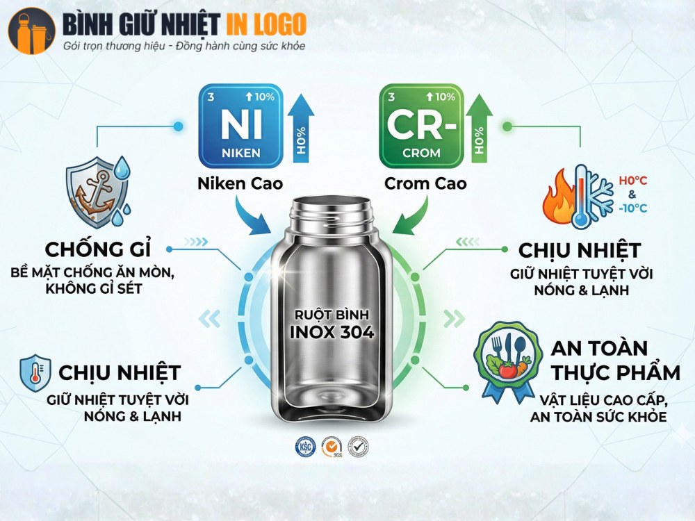 Chất liệu inox 304