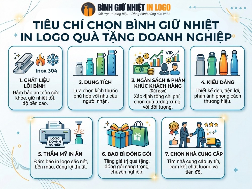 7 tiêu chí khi chọn quà tặng bình giữ nhiệt