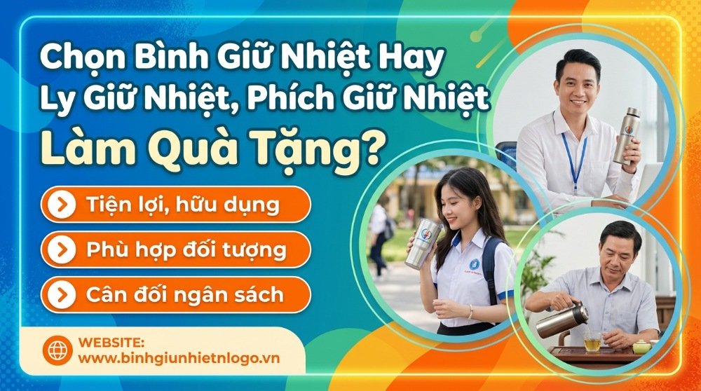 Nên Chọn Bình Giữ Nhiệt Hay Ly Giữ Nhiệt, Phích Giữ Nhiệt Làm Quà Tặng?