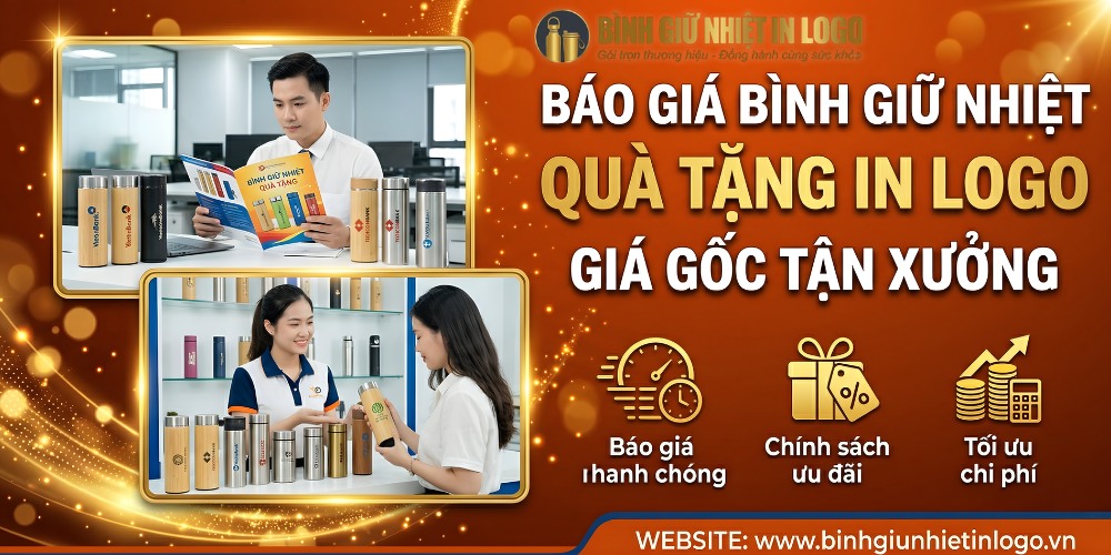 Báo giá bình giữ nhiệt quà tặng in logo