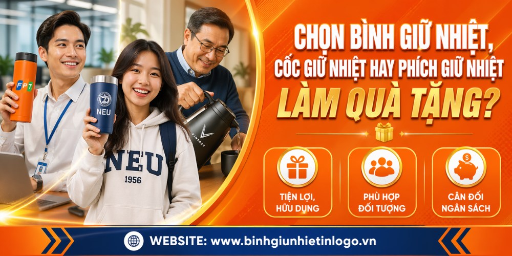Nên Chọn Bình Giữ Nhiệt Hay Ly Giữ Nhiệt, Phích Giữ Nhiệt Làm Quà Tặng?
