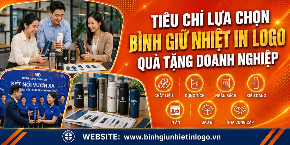 7 tiêu chí quan trọng giúp bạn chọn lựa bình giữ nhiệt in logo phù hợp nhất