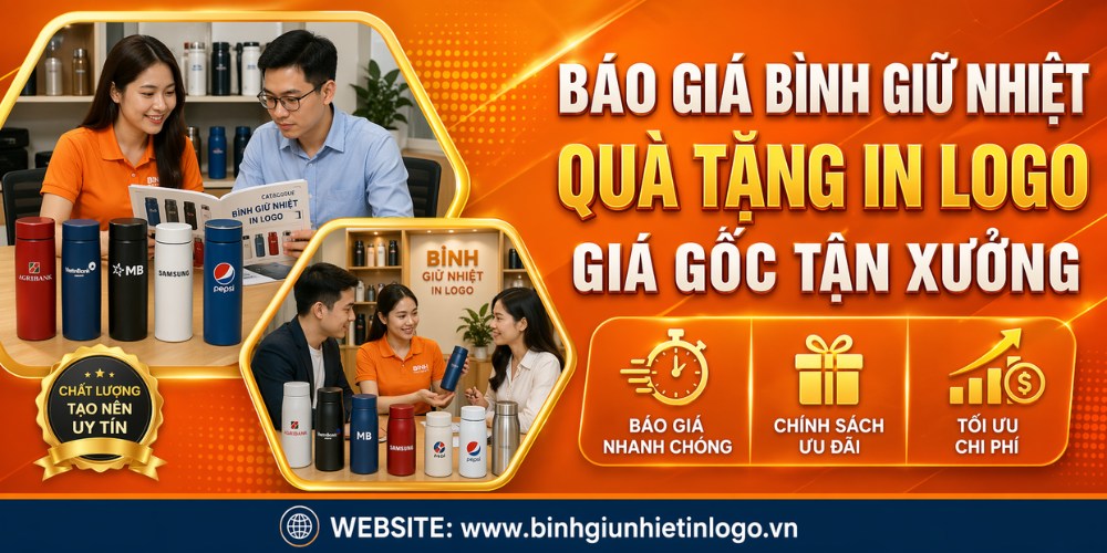Báo giá bình giữ nhiệt quà tặng in logo