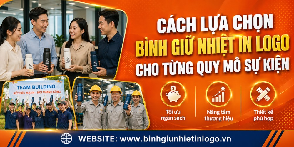 Chọn Bình Giữ Nhiệt Quà Tặng Chuẩn Xác Cho Từng Quy Mô Sự Kiện