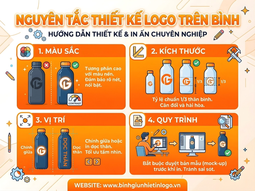 4 nguyên tắc khi thiết kế logo trên bình giữ nhiệt