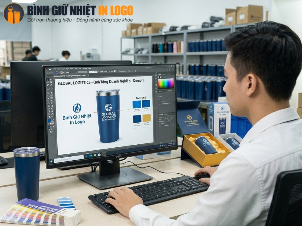 Thiết kế demo logo trên sản phẩm