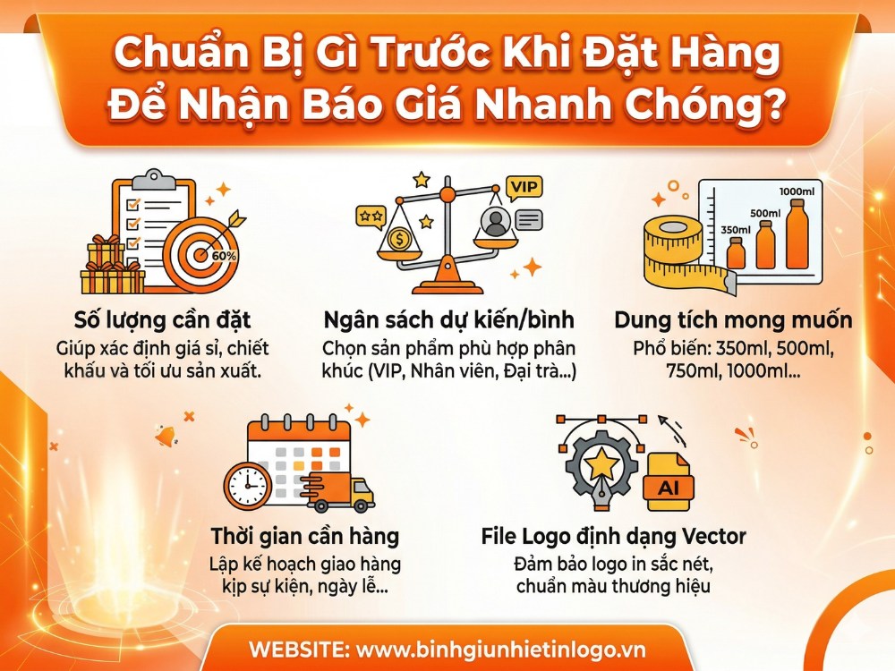 Checklist trước khi đặt hàng