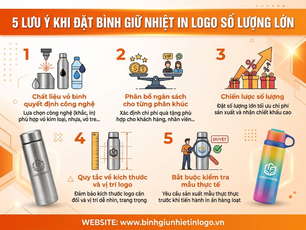 5 lưu ý quan trọng khi đặt bình giữ nhiệt in logo