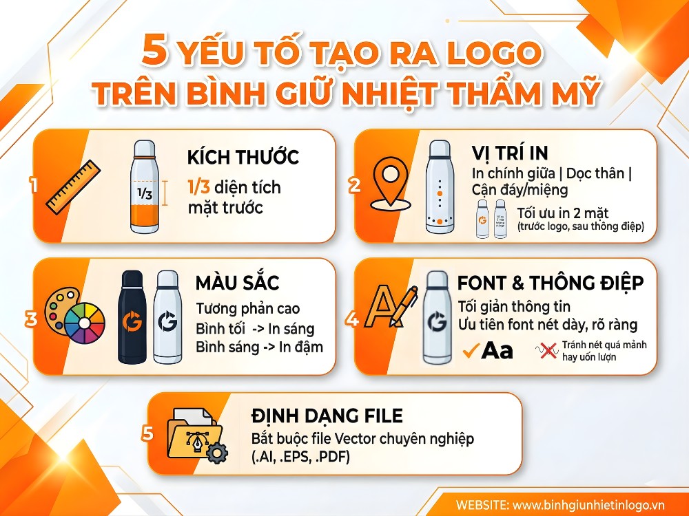 5 yếu tố thiết kế logo trên bình giữ nhiệt