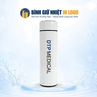 Bình Giữ Nhiệt Nắp Vặn Màu Trắng In Logo Quà Tặng GN-BN26 - Ảnh đại diện