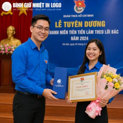 Bộ sản phẩm GN-BN20 đóng hộp xanh đồng bộ làm quà tặng tuyên dương đoàn viên xuất sắc tại lễ bế mạc