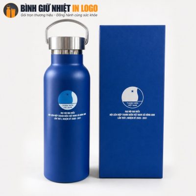 Sự đồng bộ hoàn hảo giữa logo in trên thân bình giữ nhiệt GN-BN20 và vỏ hộp xi cứng cáp