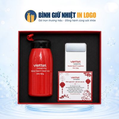 Bộ Quà Tặng Giftset Công Nghệ Bình Giữ Nhiệt Và Sạc Dự Phòng In Logo Viettel GN-GS03 - Ảnh đại diện