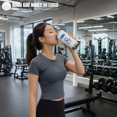 Cốc giữ nhiệt trắng thanh lịch với lớp sơn tĩnh điện chống xước cùng hộp xi cứng lót lụa sang trọng.
