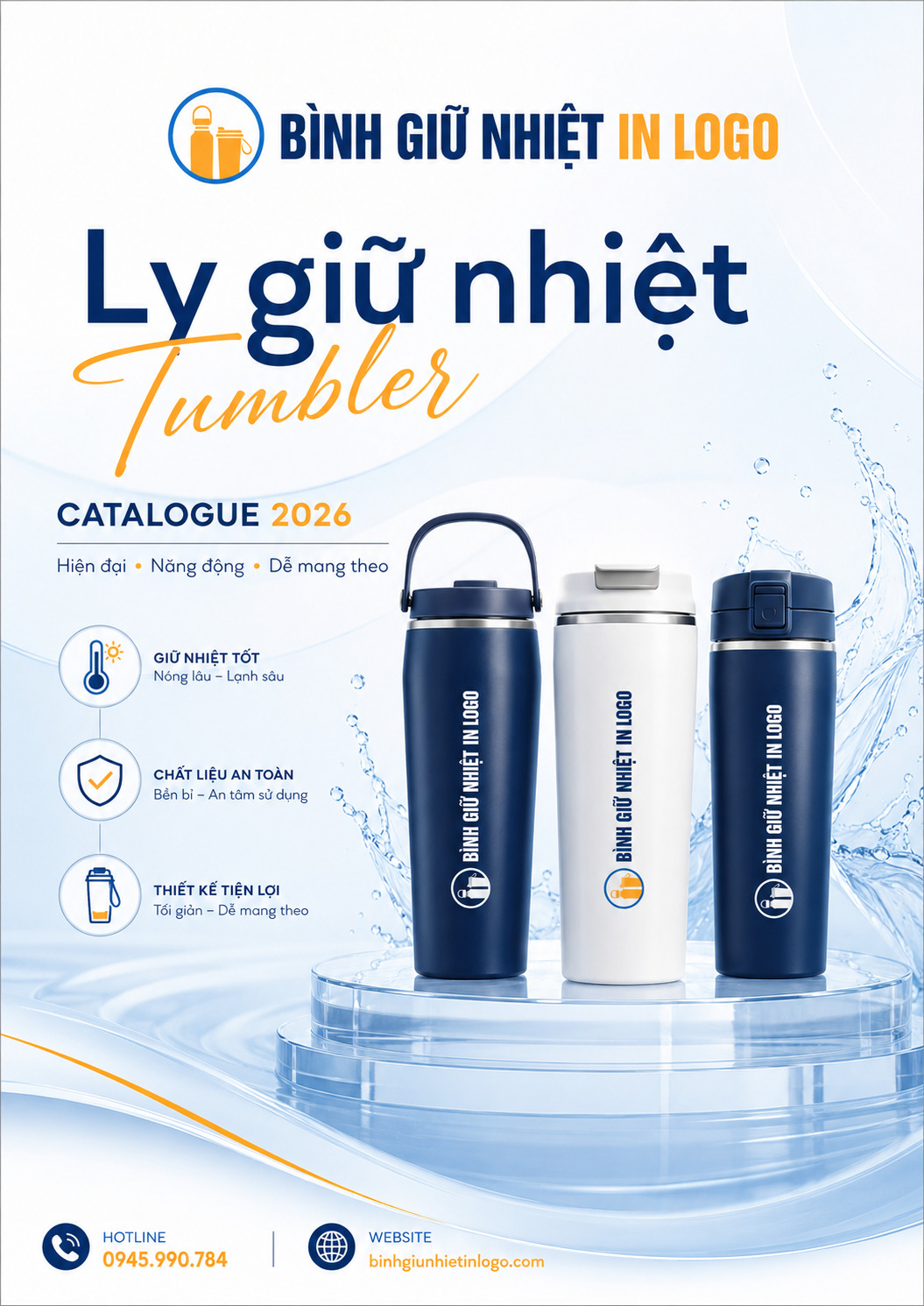 Ly giữ nhiệt in logo